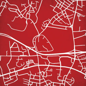 Belmont Abbey College Campus Map Art by City Prints