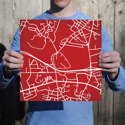 Belmont Abbey College Campus Map Art by City Prints - Image 3