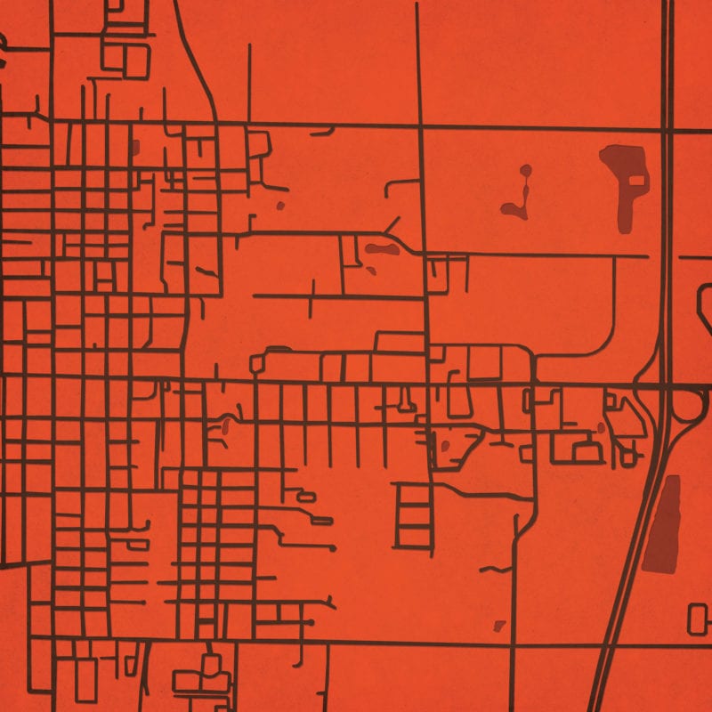 Bowling Green University Campus Map Art by City Prints The Map Shop