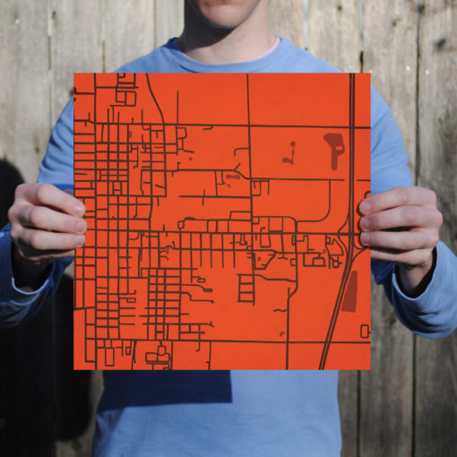 Bowling Green University Campus Map Art by City Prints - Image 3