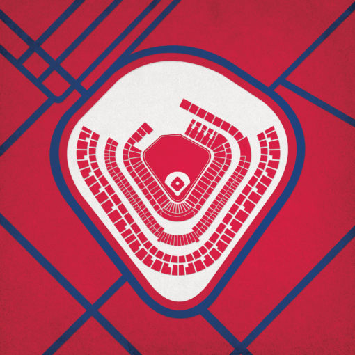 Angel Stadium of Anaheim Map Art by City Prints