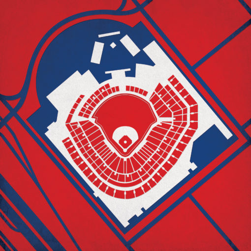 Turner Field Map Art by City Prints