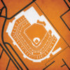 Oriole Park at Camden Yards Map Art by City Prints