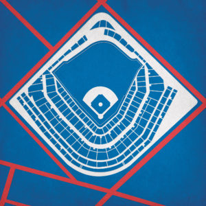 Wrigley Field Map Art by City Prints