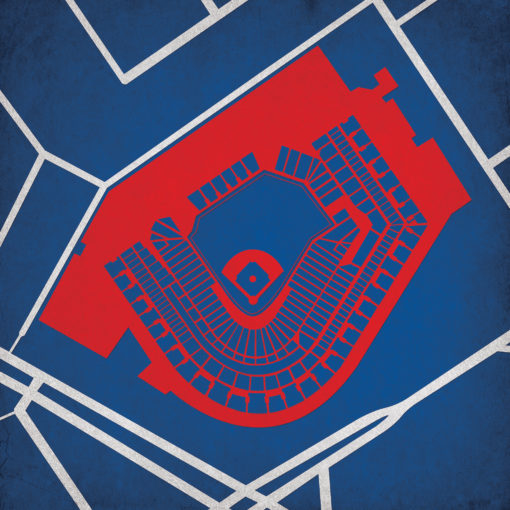 Progressive Field Map Art by City Prints
