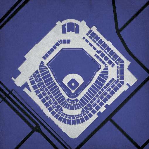 Coors Field Map Art by City Prints