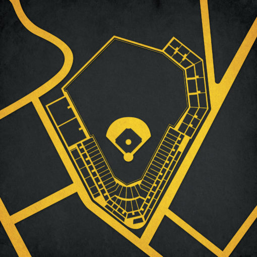 Forbes Field Map Art by City Prints