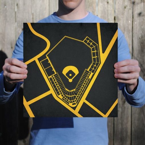 Forbes Field Map Art by City Prints - Image 2