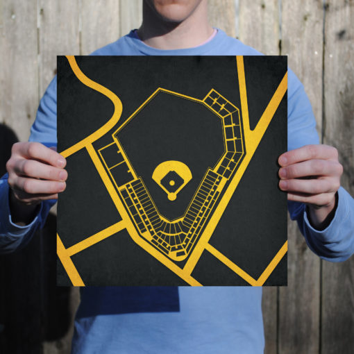 Forbes Field Map Art by City Prints - Image 3