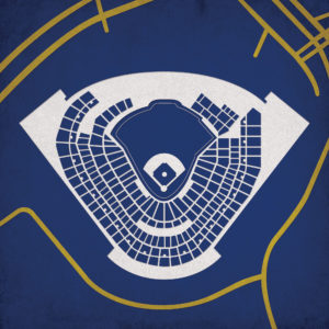Miller Park Map Art by City Prints