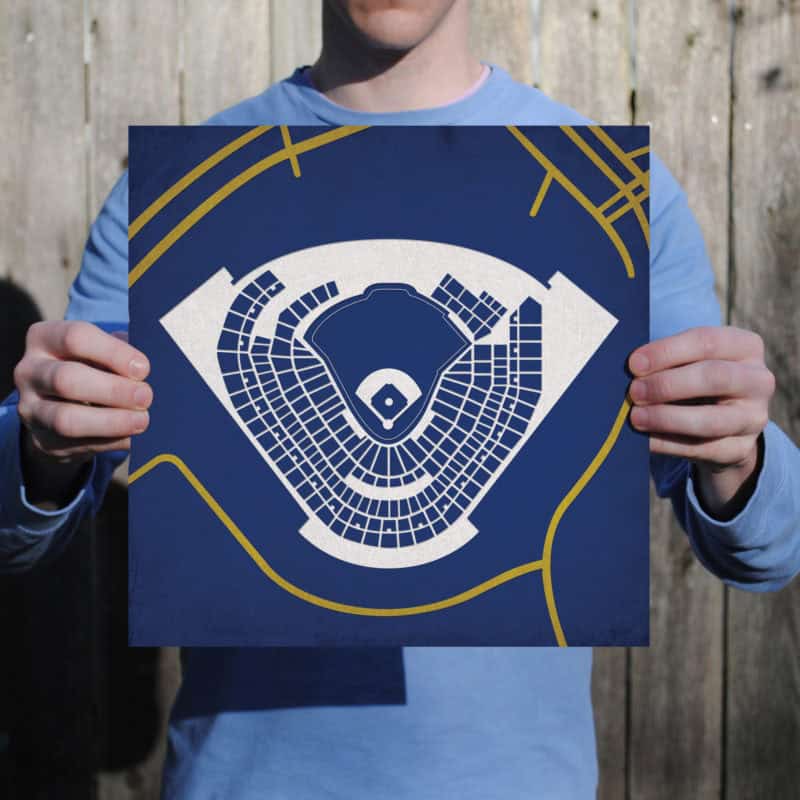 Miller Park Map Art by City Prints - The Map Shop