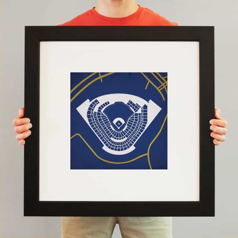 Miller Park Map Art by City Prints - The Map Shop