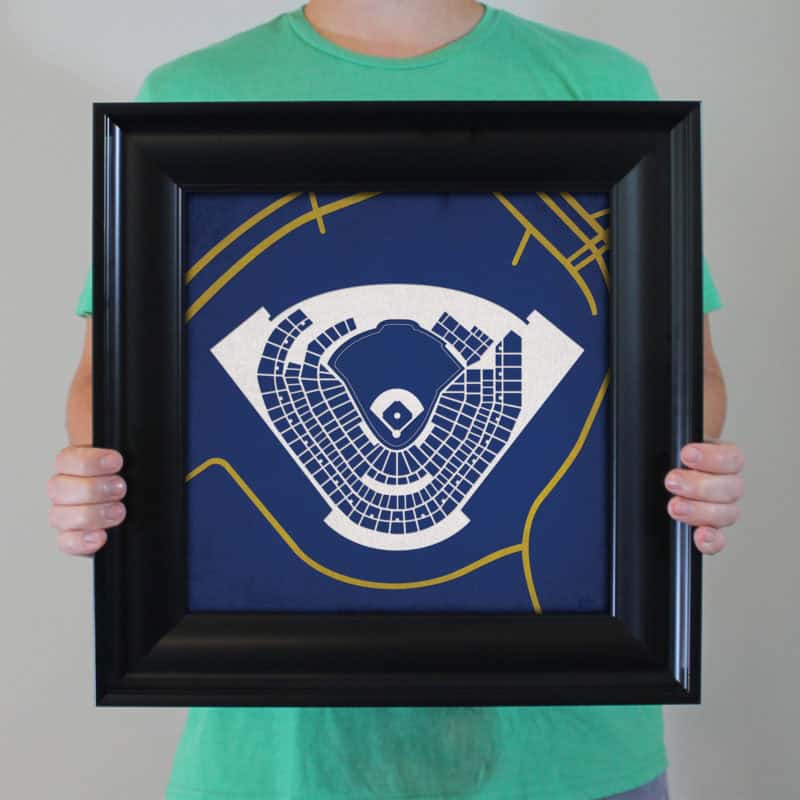 Miller Park Map Art by City Prints - The Map Shop
