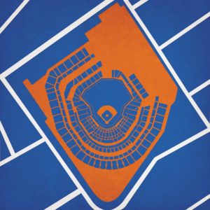 Citi Field Map Art by City Prints