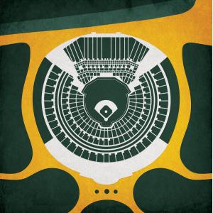 Oakland Coliseum Map Art by City Prints