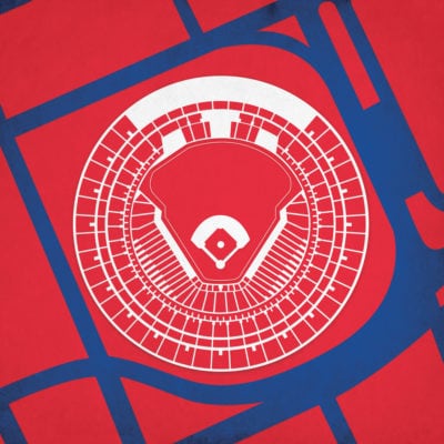 Old Busch Stadium Map Art by City Prints - The Map Shop