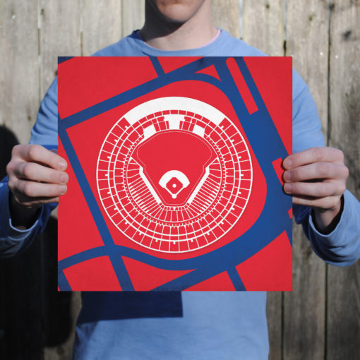 Old Busch Stadium Map Art by City Prints - Image 2