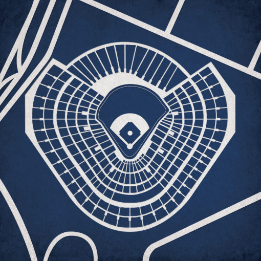 Old Yankee Stadium Map Art by City Prints