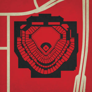 Chase Field Map Art by City Prints
