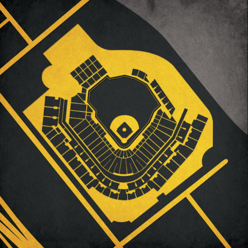 PNC Park Map Art by City Prints