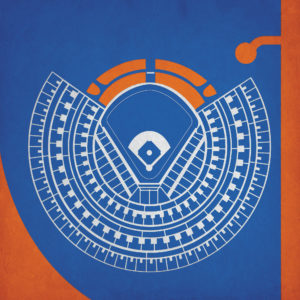 Shea Stadium Map Art by City Prints