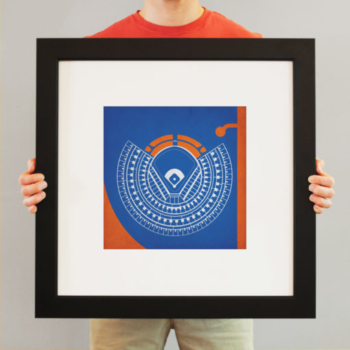 Shea Stadium Map Art by City Prints - Image 3