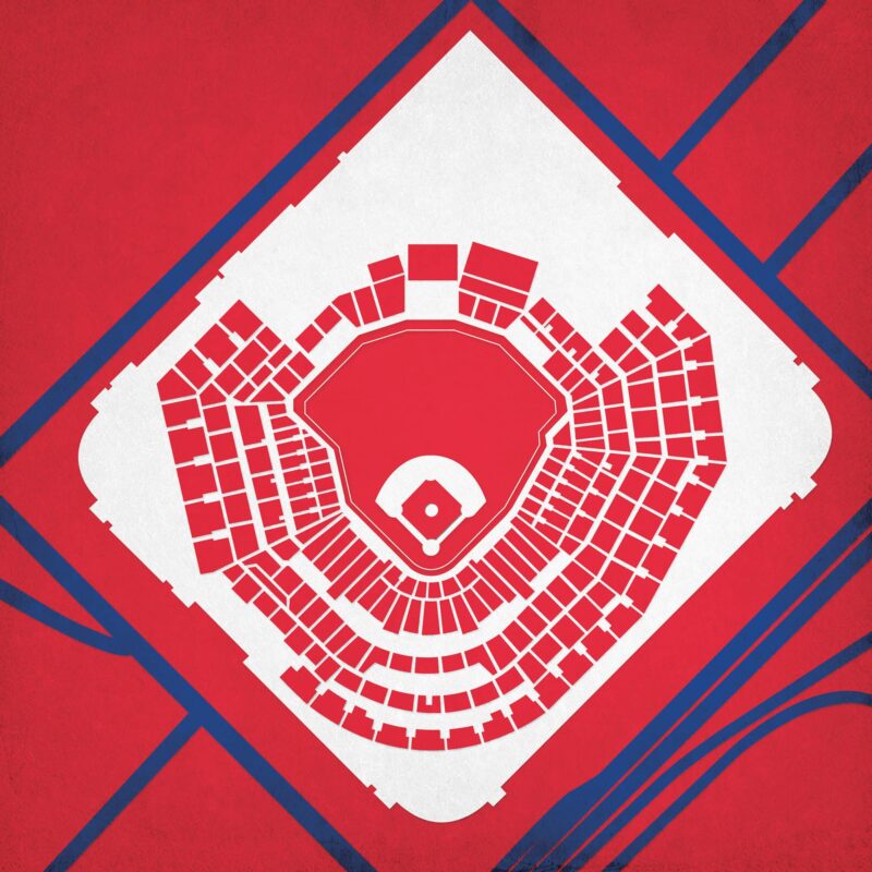 Busch Stadium Map Art by City Prints - The Map Shop