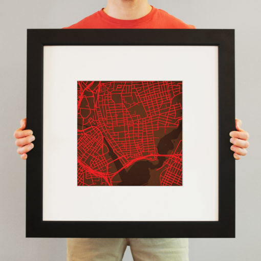 Brown University Campus Map Art by City Prints - Image 4