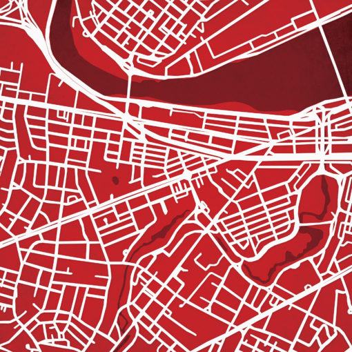 Boston University Campus Map Art by City Prints