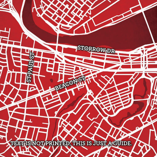 Boston University Campus Map Art by City Prints - Image 2