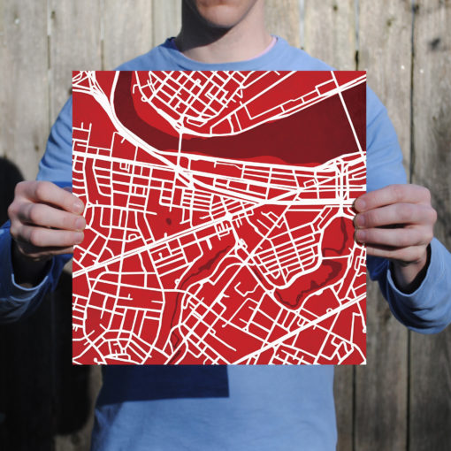 Boston University Campus Map Art by City Prints - Image 3