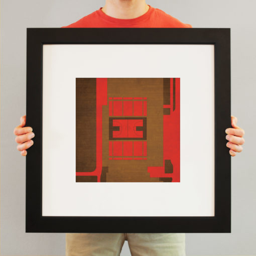 Newman Arena Map Art by City Prints - Image 3