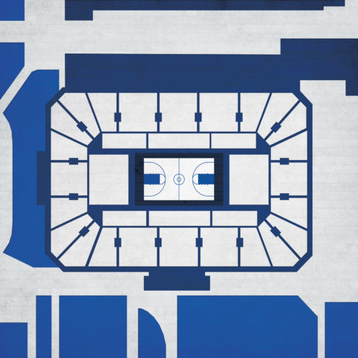 Cameron Indoor Stadium Map Art by City Prints