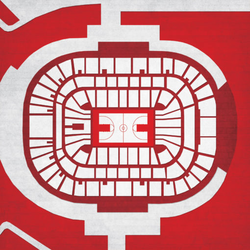 PNC Arena Map Art by City Prints