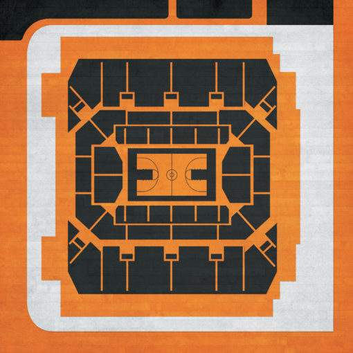 Gill Coliseum Map Art by City Prints