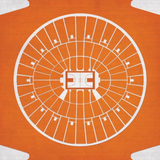 Frank Erwin Center Map Art by City Prints