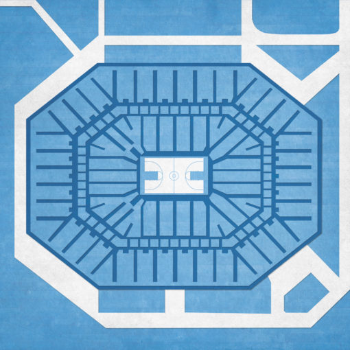Dean E Smith Center Map Art by City Prints