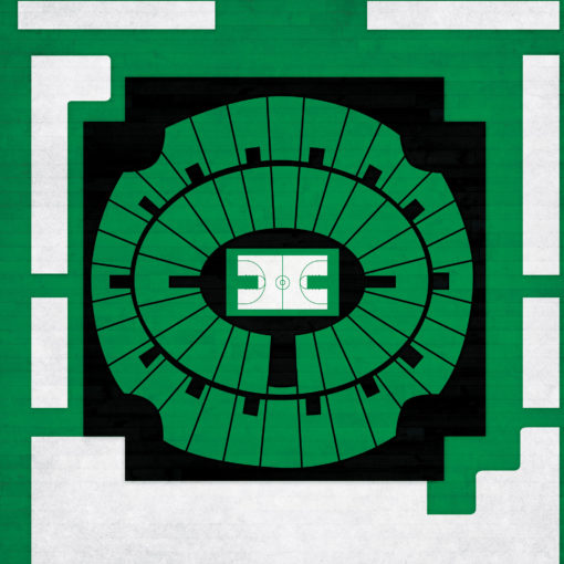 University of North Texas Coliseum Map Art by City Prints