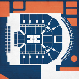 John Paul Jones Arena Map Art by City Prints