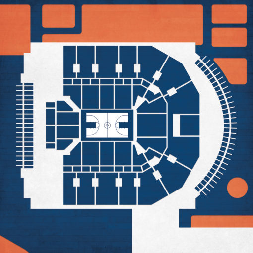 John Paul Jones Arena Map Art by City Prints