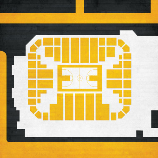 Siegel Center Map Art by City Prints