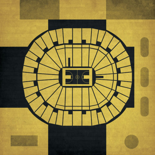 Lawrence Joel Veterans Memorial Coliseum Map Art by City Prints