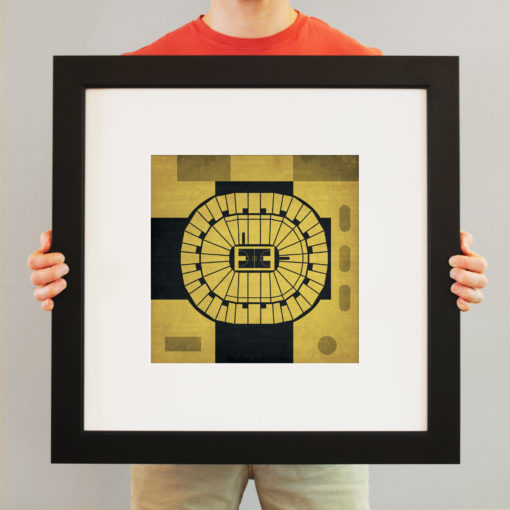Lawrence Joel Veterans Memorial Coliseum Map Art by City Prints - Image 3