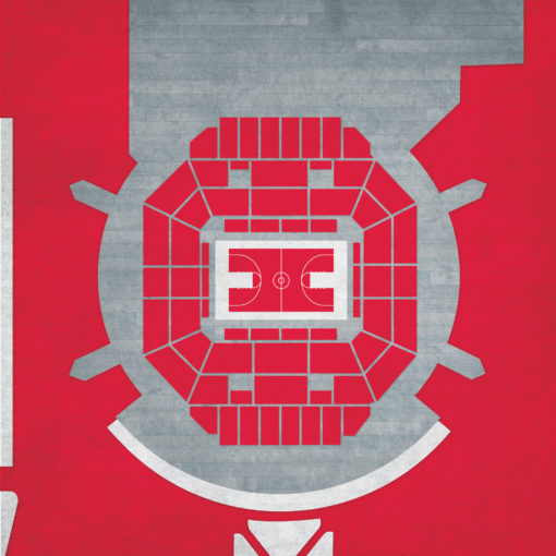 E. A. Diddle Arena Map Art by City Prints