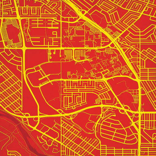 University of Calgary Campus Map Art by City Prints