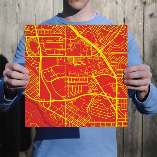 University of Calgary Campus Map Art by City Prints - Image 3