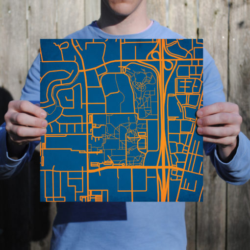 California State University, Fullerton Campus Map Art by City Prints - Image 3