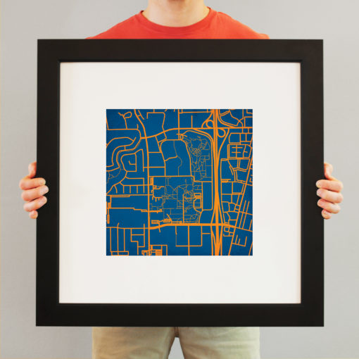 California State University, Fullerton Campus Map Art by City Prints - Image 4