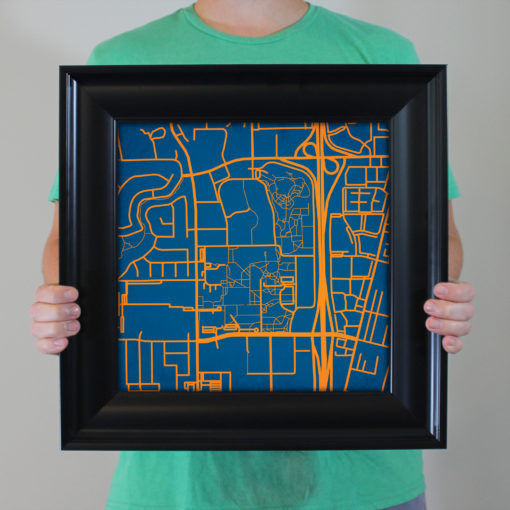 California State University, Fullerton Campus Map Art by City Prints - Image 5