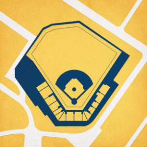 Russ Chandler Stadium Map Art by City Prints